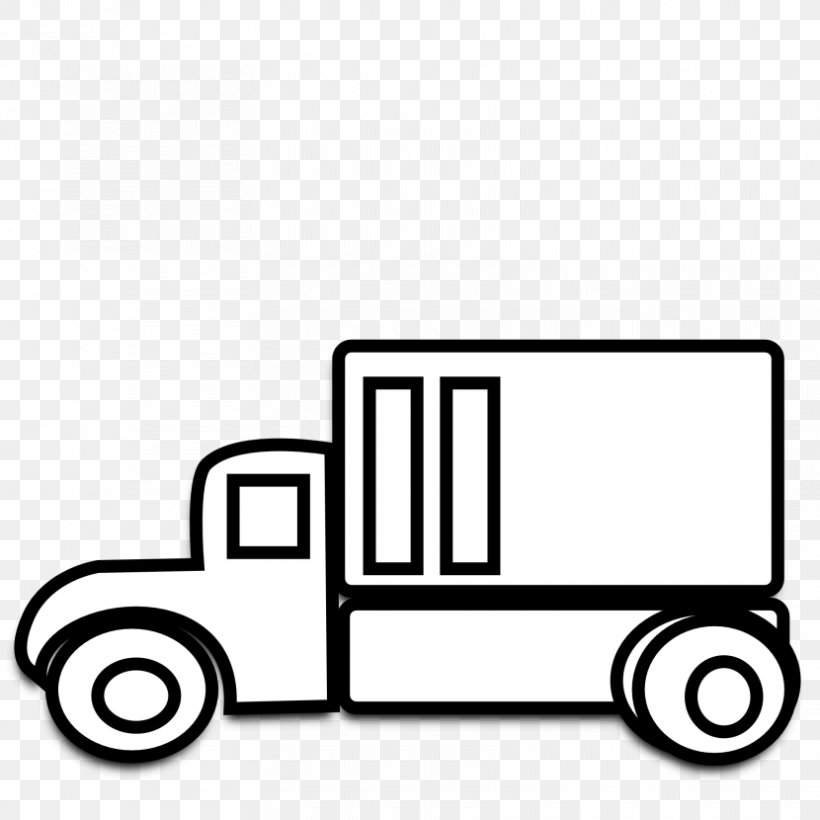 Pickup Truck Car Dump Truck Clip Art, PNG, 830x830px, Pickup Truck, Area, Black, Black And White, Car Download Free