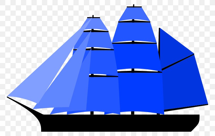 Sailing Ship Brig Clip Art, PNG, 800x518px, Sailing Ship, Boat, Brig, Cobalt Blue, Electric Blue Download Free
