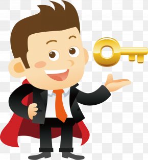 Golden Key Figure - Web Development Business Marketing Service Company PNG