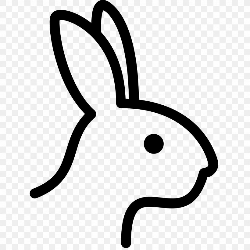 Rabbit, PNG, 1600x1600px, Rabbit, Area, Artwork, Black, Black And White Download Free