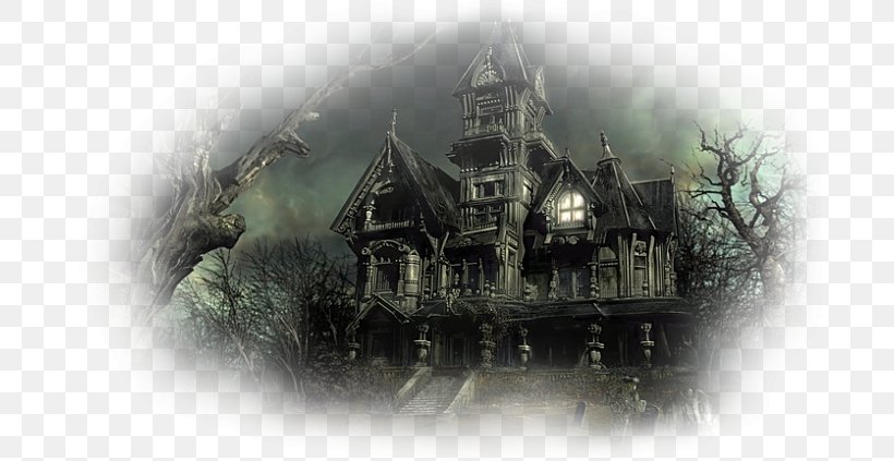 Haunted House Ghost Villa Lake, PNG, 688x423px, Haunted House, Building, Castle, Fog, Ghost Download Free