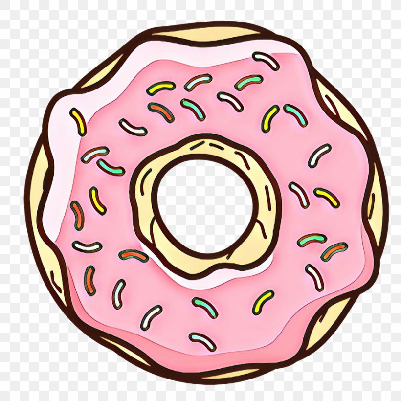 Pink Doughnut Pastry Baked Goods Circle, PNG, 894x894px, Pink, Baked Goods, Circle, Doughnut, Pastry Download Free