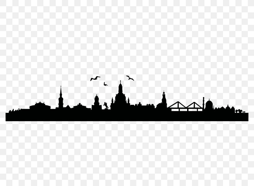 Skyline Dresden Wall Decal Bavaria City, PNG, 800x600px, Skyline, Area, Area M Airsoft Koblenz, Bavaria, Black Download Free