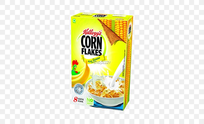 Corn Flakes Breakfast Cereal Kellogg's Banana, PNG, 500x500px, Corn Flakes, Allbran, Banana, Biscuits, Brand Download Free