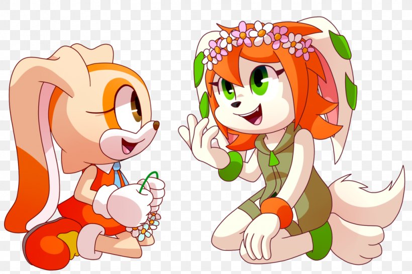 Cream The Rabbit Vanilla The Rabbit Freedom Planet Sonic The Hedgehog Art, PNG, 1024x683px, Watercolor, Cartoon, Flower, Frame, Heart Download Free