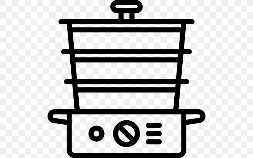 Food Steamers Clip Art, PNG, 512x512px, Food Steamers, Area, Black And White, Cooking, Kitchen Download Free