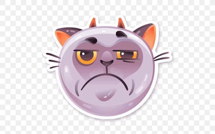 Whiskers Kitten Cat Sticker Telegram, PNG, 512x512px, Whiskers, Carnivoran, Cat, Cat Like Mammal, Clash Of Clans Download Free
