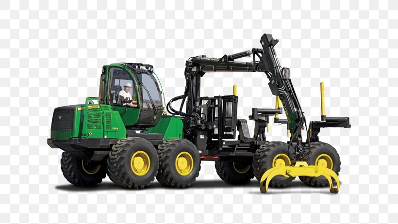 John Deere Forwarder Heavy Machinery Tractor Loader, PNG, 642x462px, John Deere, Automotive Tire, Baler, Construction Equipment, Feller Buncher Download Free