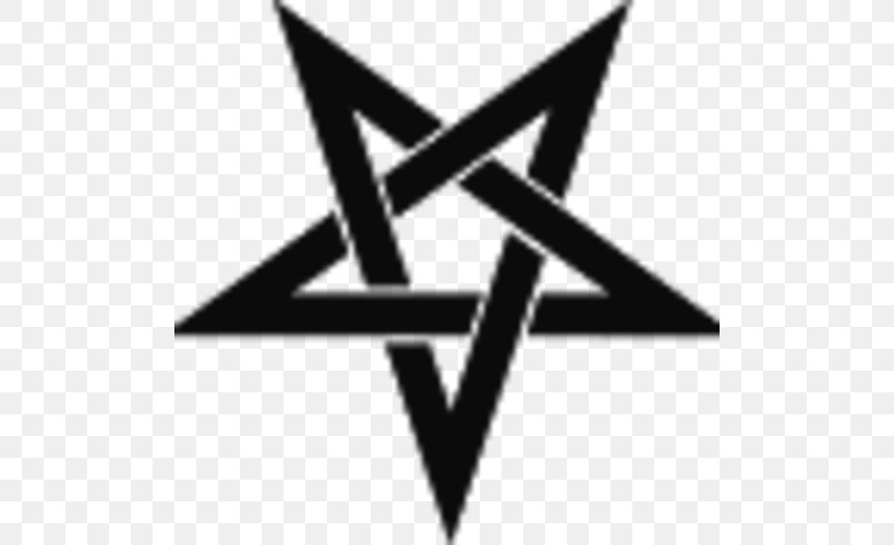 Pentagram Wicca Sigil Of Baphomet Satanism Pentacle, PNG, 500x500px, Pentagram, Anton Lavey, Baphomet, Black And White, Blue Star Wicca Download Free