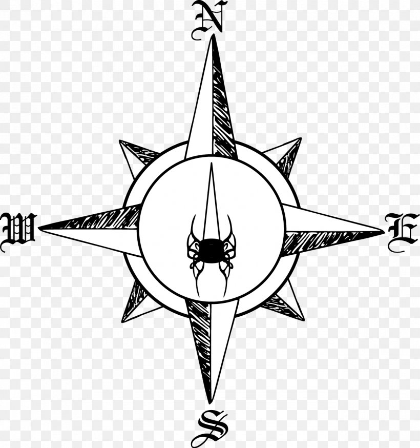 Compass Rose North Clip Art, PNG, 1275x1359px, Compass Rose, Black And White, Compass, Free Content, Map Download Free