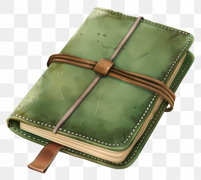 Green Notebook - Green Leather Notebook PNG
