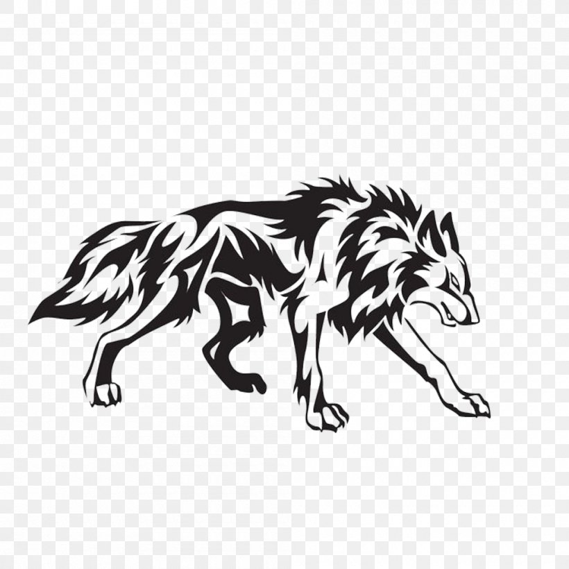 Life As A Wolf, PNG, 1000x1000px, Dog, Art, Black And White, Body Piercing, Carnivoran Download Free