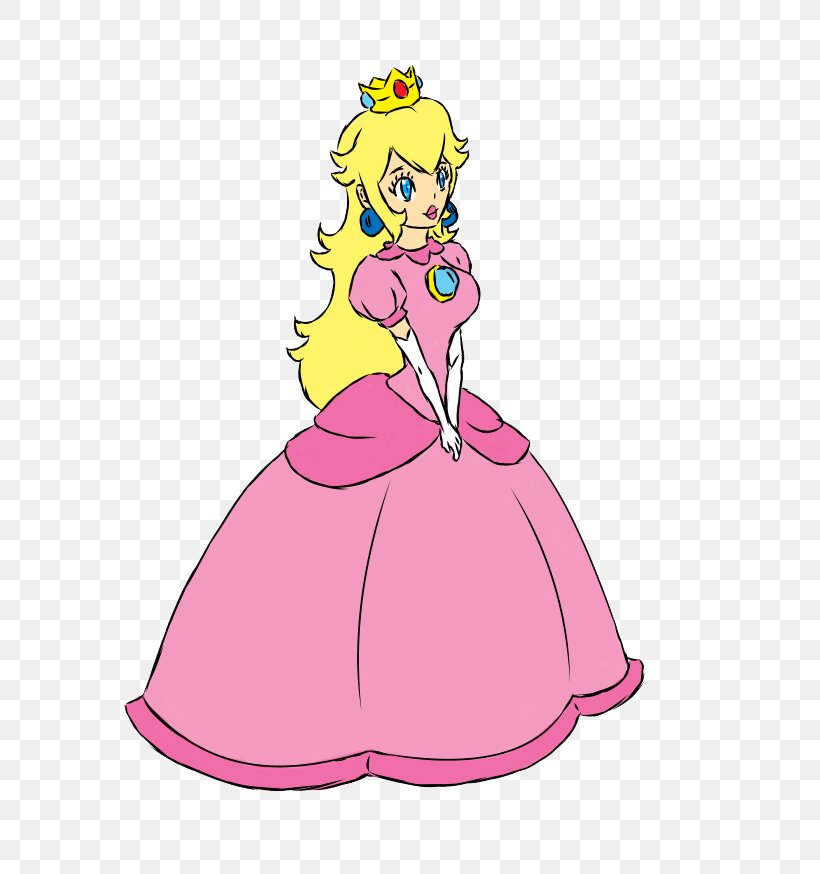 Super Princess Peach Mario Bros. Clip Art, PNG, 620x874px, Watercolor, Cartoon, Flower, Frame, Heart Download Free