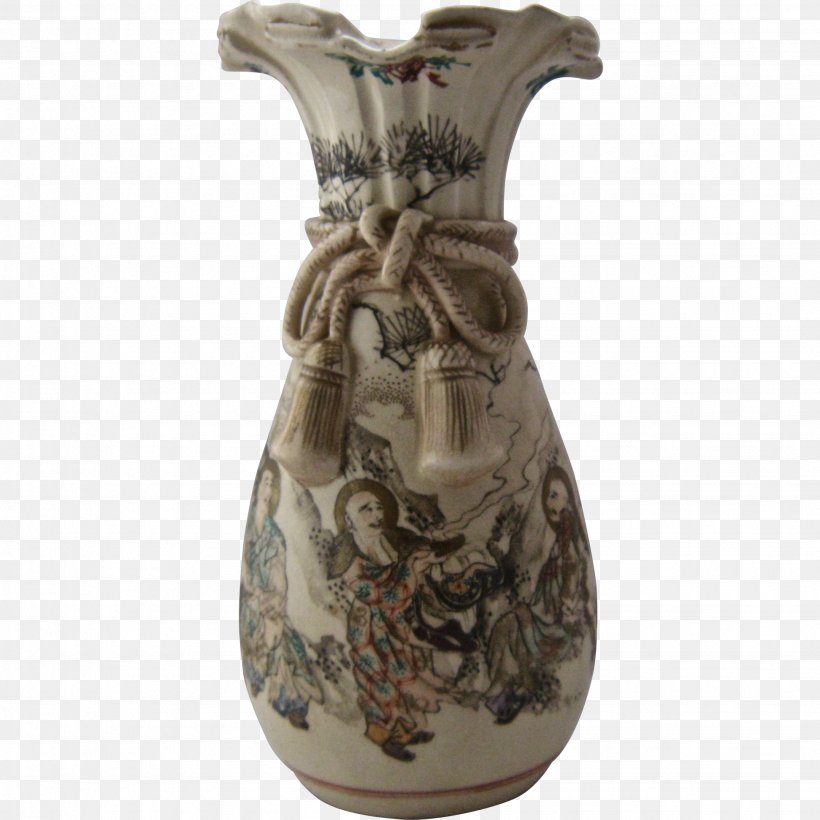 Vase Pottery Ceramic Satsuma Ware Meiji Period, PNG, 1943x1943px, Vase, Artifact, Ceramic, Chinese Export Porcelain, Cord Download Free