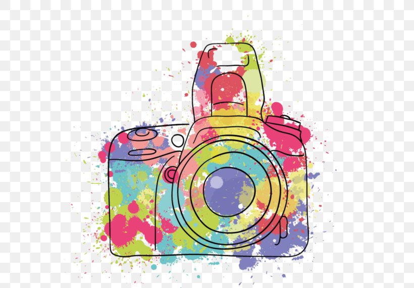 Watercolor Painting Camera Photography Drawing, PNG, 600x570px, Watercolor Painting, Area, Art, Camera, Cartoon Download Free