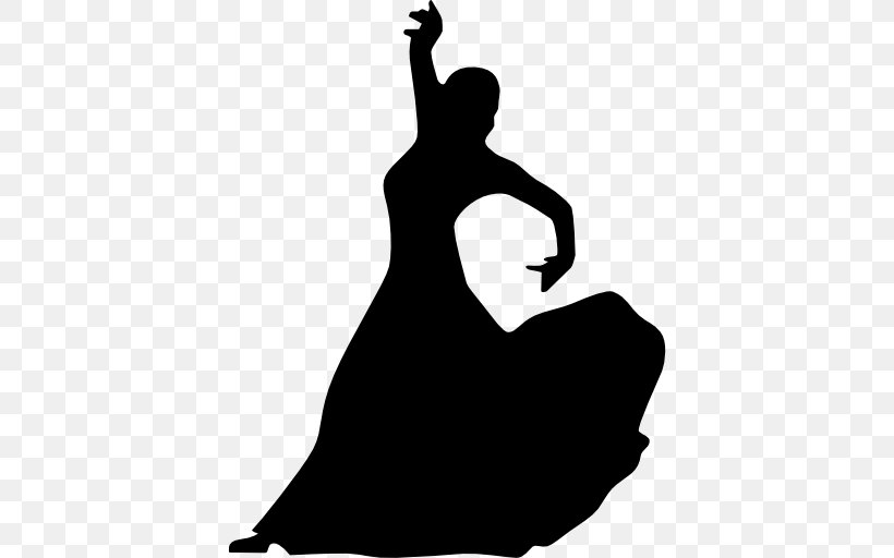 Flamenco Dancer Silhouette, PNG, 512x512px, Flamenco, Art, Artwork, Black, Black And White Download Free
