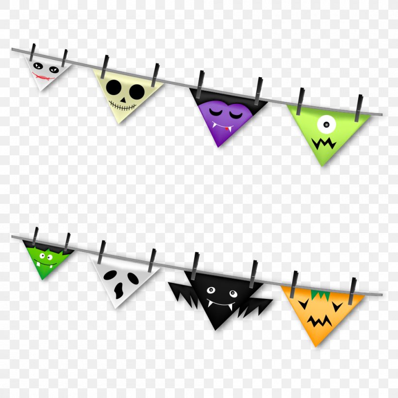 Halloween Bunting Textile Clip Art, PNG, 1000x1000px, Halloween, Bunting, Halloween Costume, Party, Pumpkin Download Free