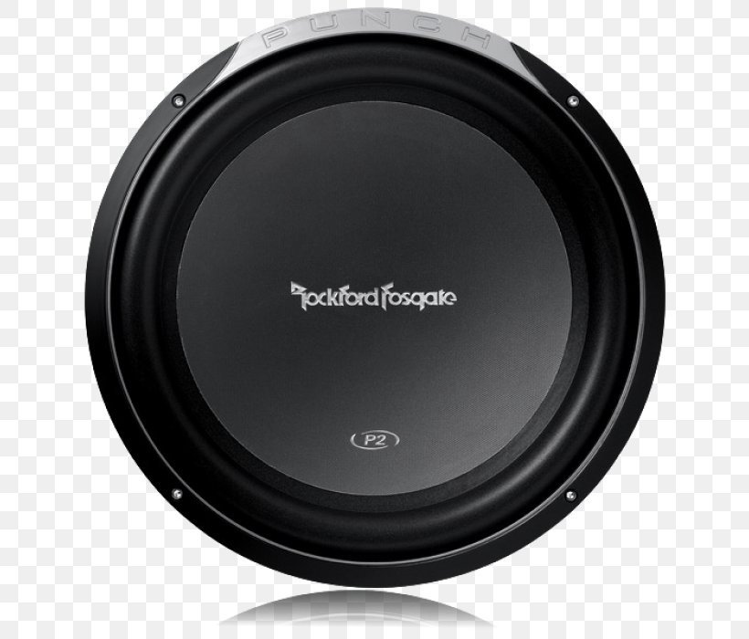 Subwoofer Rockford Fosgate Punch P2D2-12 Audio Power Loudspeaker, PNG, 700x700px, Subwoofer, Audio, Audio Equipment, Audio Power, Camera Lens Download Free