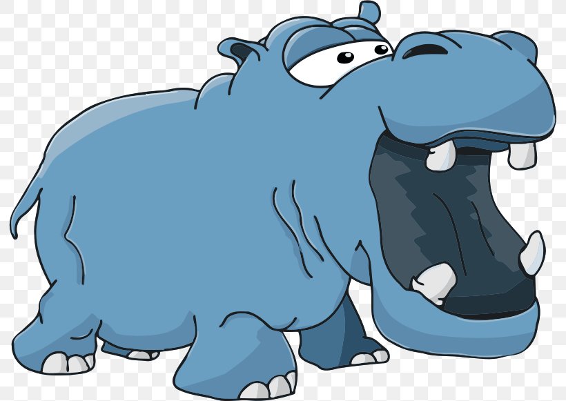 Hippopotamus Clip Art Cartoon Vector Graphics Image, PNG, 794x581px, Hippopotamus, Animal, Bear, Carnivoran, Cartoon Download Free