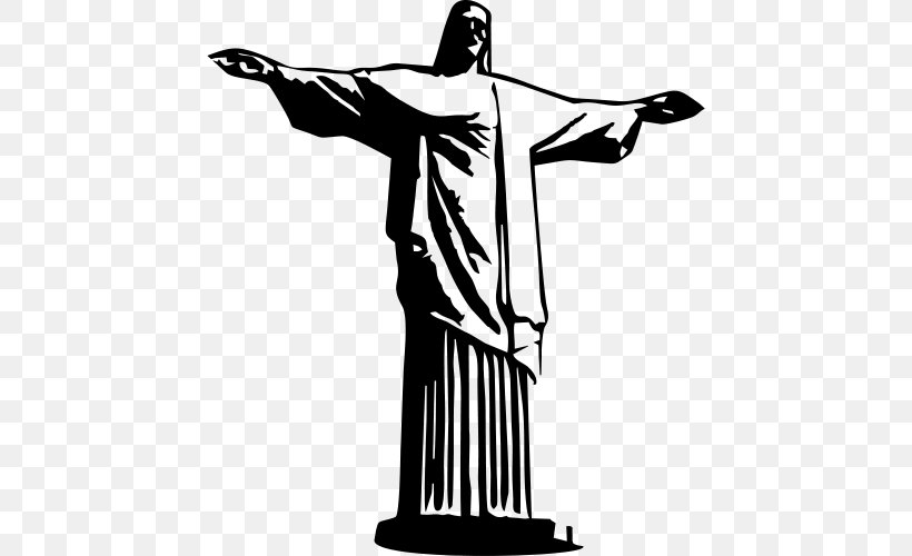 Christ The Redeemer Corcovado T-shirt Statue, PNG, 500x500px, Christ The Redeemer, Artwork, Black And White, Brazil, Christ Download Free