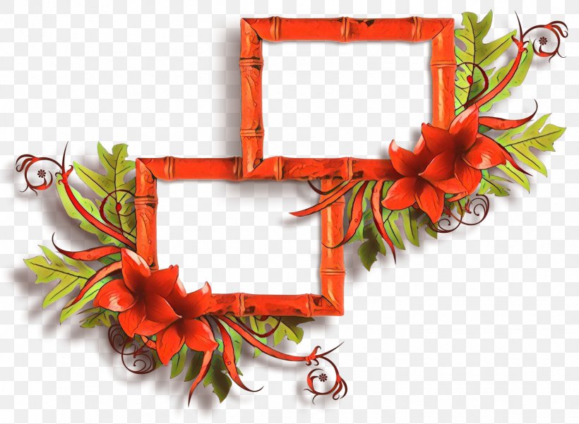 Christmas Picture Frame, PNG, 1568x1151px, Cartoon, Christmas, Christmas Ornament, Flower, Interior Design Download Free