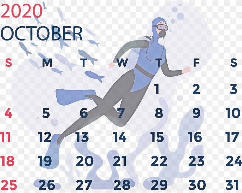 October 2020 Calendar October 2020 Printable Calendar, PNG, 3000x2392px, October 2020 Calendar, Flat Design, October, October 2020 Printable Calendar, Poster Download Free