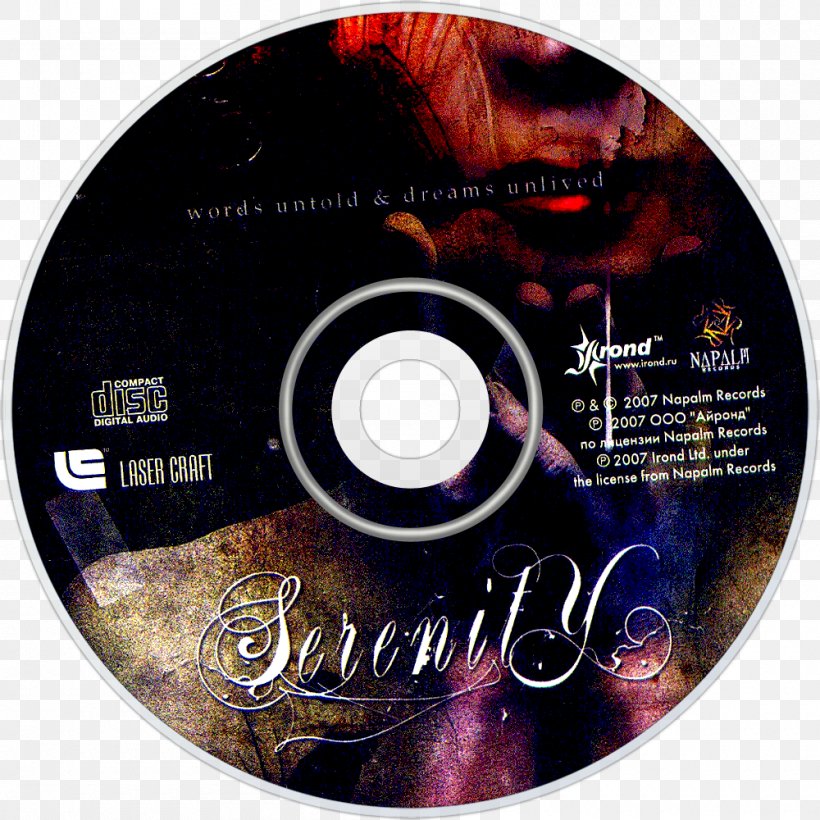 Compact Disc Words Untold & Dreams Unlived Serenity, PNG, 1000x1000px, Watercolor, Cartoon, Flower, Frame, Heart Download Free
