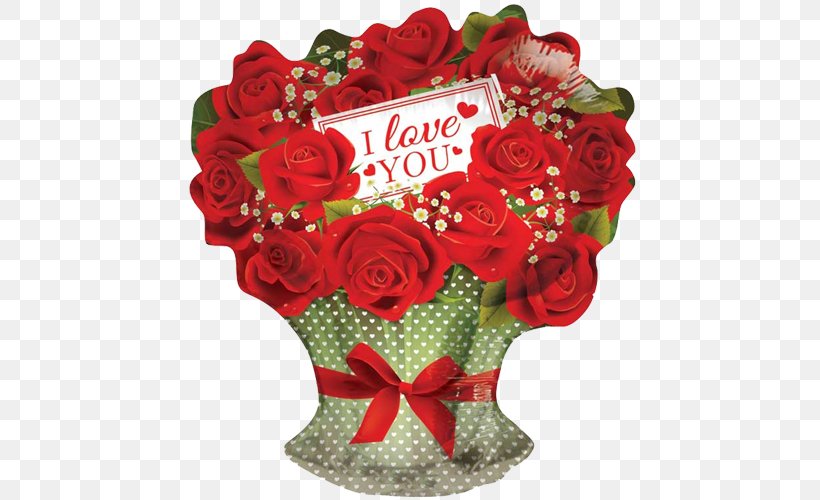 Flower Bouquet Balloon Love Rose Valentine's Day, PNG, 500x500px, Flower Bouquet, Artificial Flower, Balloon, Birthday, Bopet Download Free