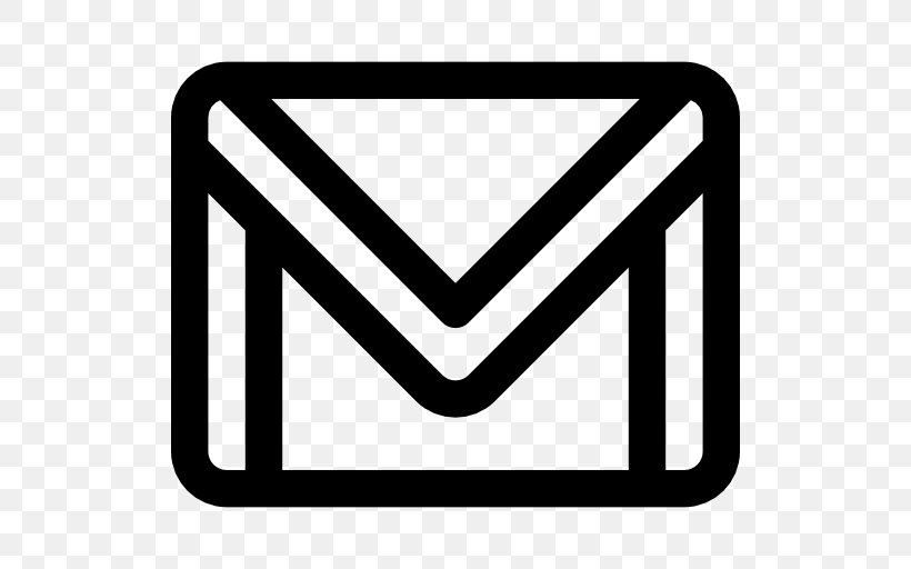 Gmail Email Google Logo, PNG, 512x512px, Gmail, Area, Black, Black And White, Brand Download Free