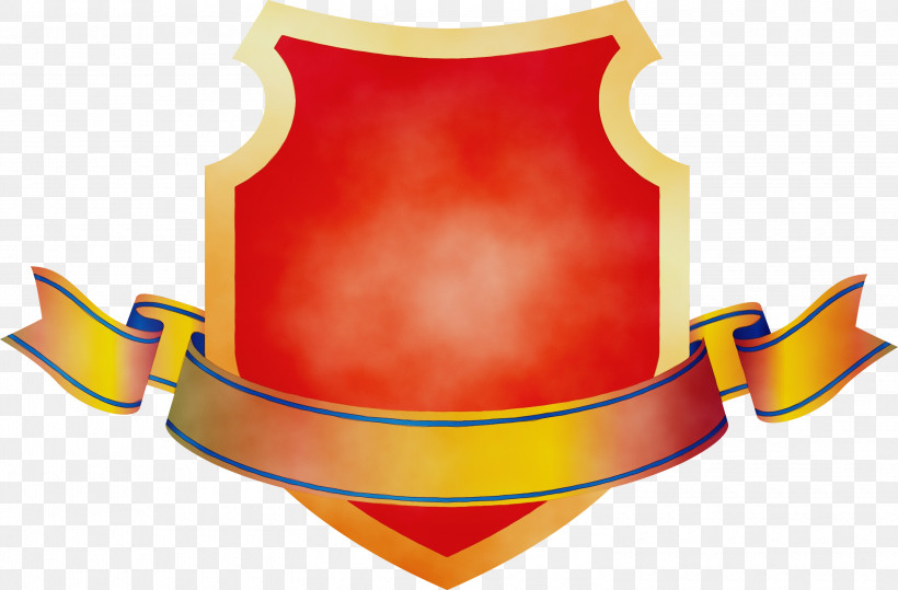 Orange, PNG, 3000x1972px, Emblem Ribbon, Badge, Emblem, Logo, Orange Download Free