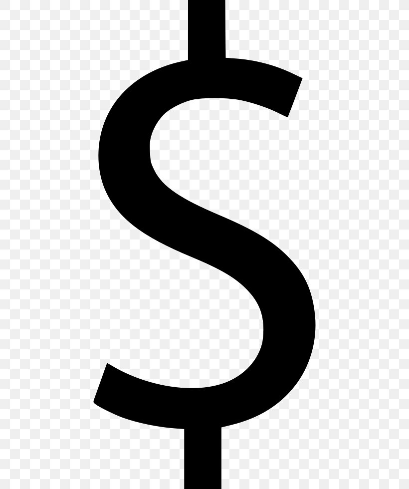 Dollar Sign Clip Art Currency Symbol, PNG, 446x980px, Dollar Sign, Artwork, Black And White, Currency, Currency Symbol Download Free