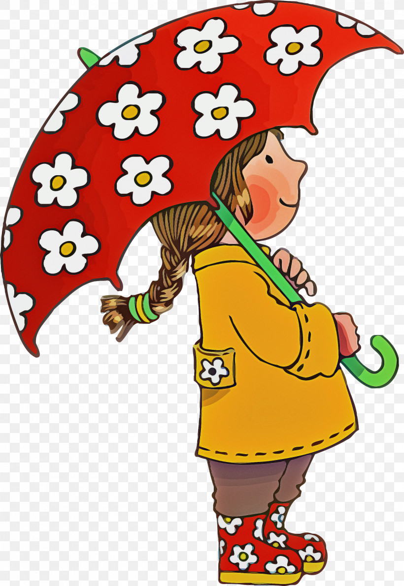 Girl Flower Umbrella Autumn, PNG, 2065x3000px, Girl, Autumn, Cartoon, Flower Umbrella, Happy Download Free