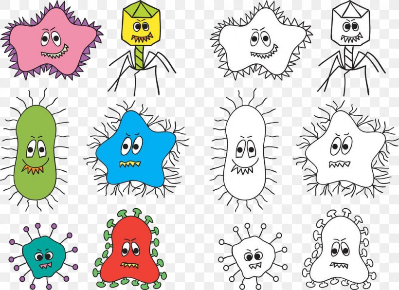 Bacteria Drawing Virus Clip Art, PNG, 1000x727px, Bacteria, Area, Art, Cartoon, Creative Arts Download Free