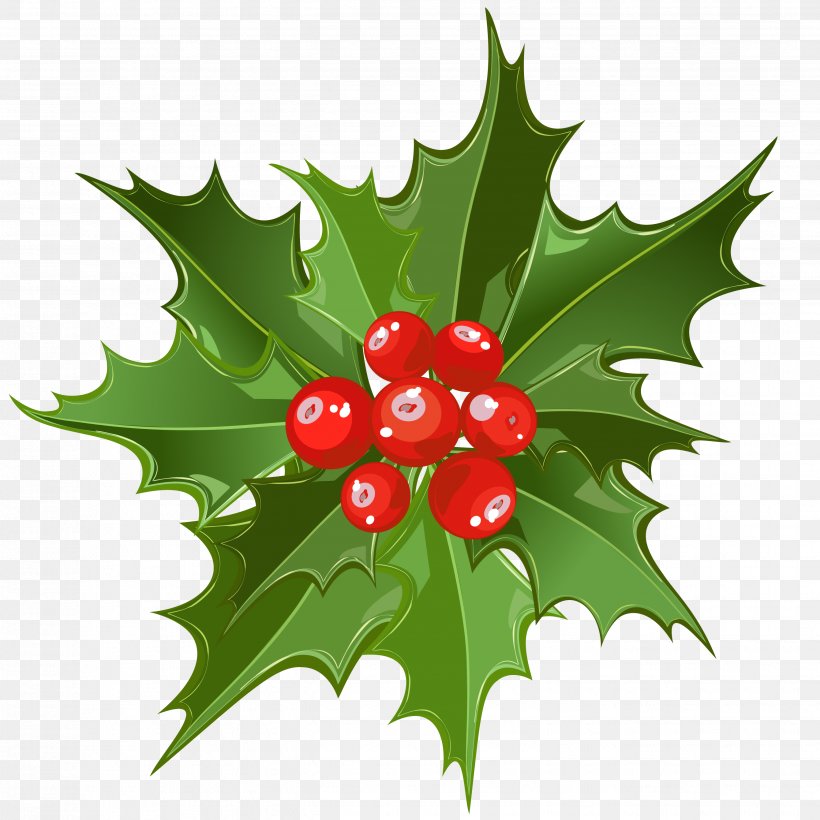 Mistletoe Christmas Santa Claus Clip Art, PNG, 2679x2680px, Common Holly, Aquifoliaceae, Aquifoliales, Berry, Candy Cane Download Free