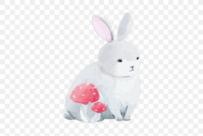 Domestic Rabbit Wall Decal Color Water, PNG, 550x550px, Domestic Rabbit, Cloud, Color, Easter Bunny, Figurine Download Free
