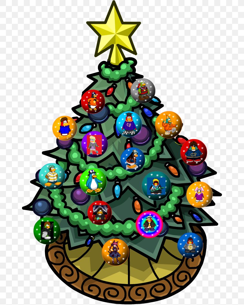 Club Penguin Christmas Tree Christmas Decoration, PNG, 677x1022px, Club Penguin, Christmas, Christmas Card, Christmas Decoration, Christmas Ornament Download Free