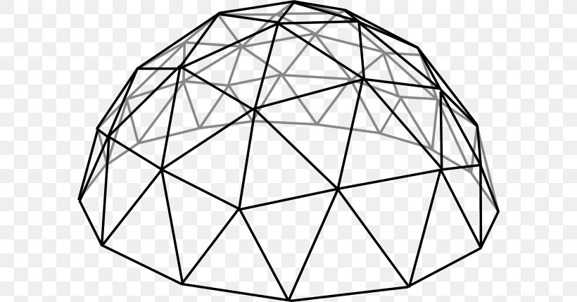 Geodesic Dome Clip Art, PNG, 600x429px, Dome, Area, Black And White, Building, Cartoon Download Free