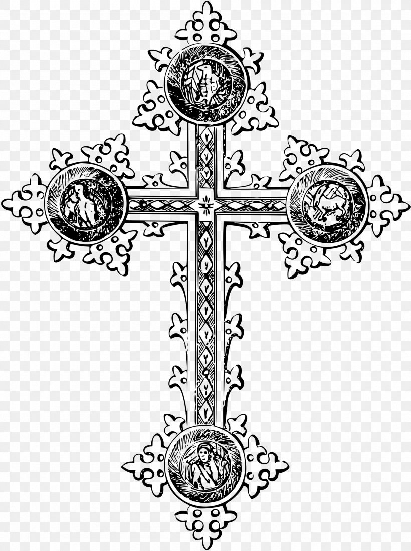 Christian Cross Clip Art, PNG, 1792x2400px, Christian Cross, Black And White, Coptic Cross, Cross, Crucifix Download Free