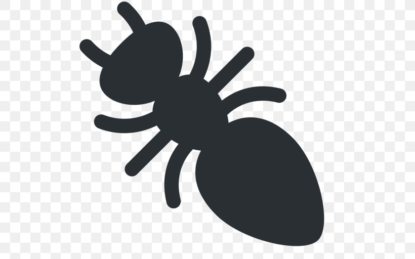 Emoji Beetle Ant Text Messaging Sticker, PNG, 512x512px, Emoji, Ant, Beetle, Black And White, Emojipedia Download Free