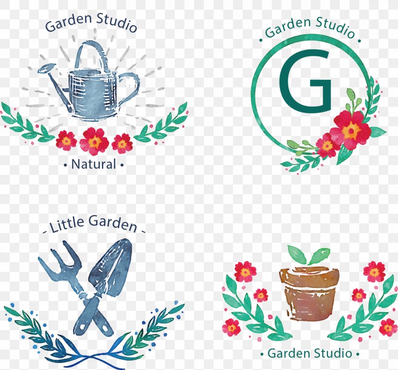 Hand-painted Flowers Vector Gardening Icon, PNG, 1292x1202px, Logo, Area, Brand, Clip Art, Cup Download Free