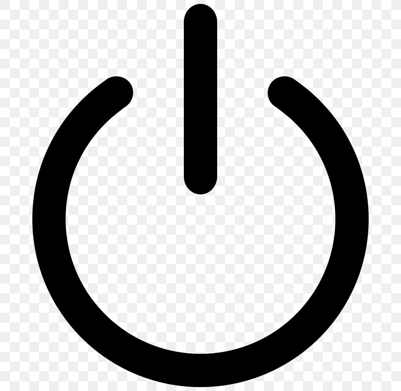 Power Symbol Clip Art, PNG, 800x800px, Power Symbol, Black And White, Button, Electricity, Symbol Download Free