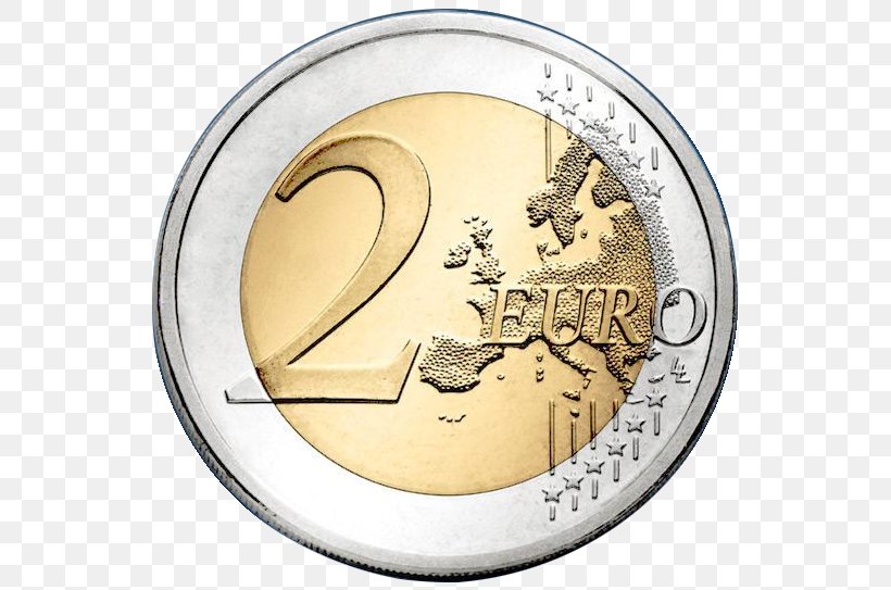 2 Euro Coin Euro Coins 2 Euro Commemorative Coins, PNG, 543x543px, 2 Euro Coin, 2 Euro Commemorative Coins, 20 Euro Note, Banknote, Bimetallic Coin Download Free