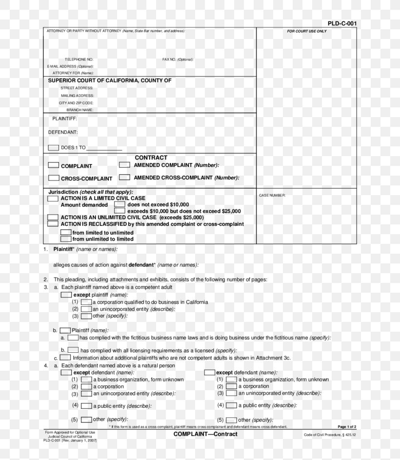 Address Form Document Contract Court, PNG, 728x943px, Address, Area, California, Civil Law, Complaint Download Free
