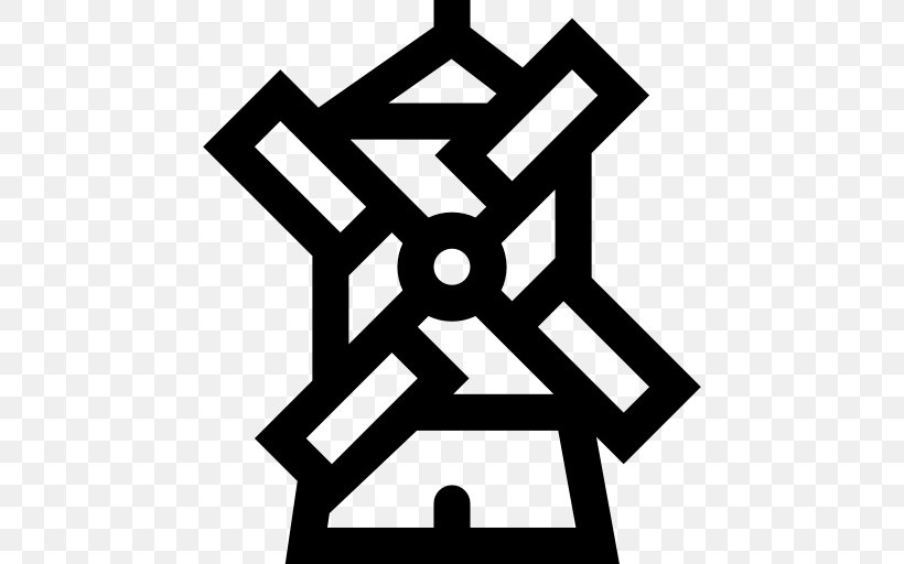 Windmill Clip Art, PNG, 512x512px, Windmill, Area, Black And White, Ecology, Monochrome Download Free