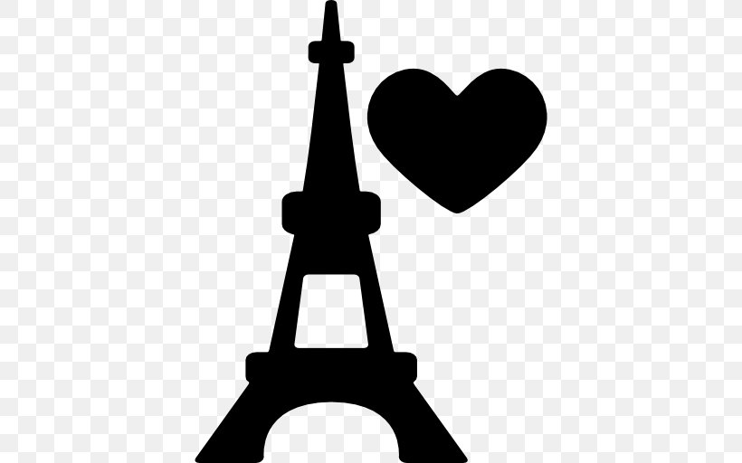 Eiffel Tower Silhouette, PNG, 512x512px, Eiffel Tower, Black And White, Drawing, Logo, Monochrome Download Free