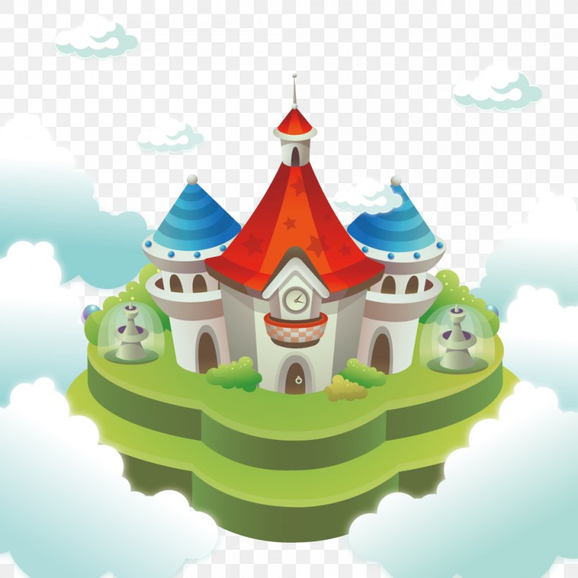 Architecture Illustration, PNG, 1000x1000px, Architecture, Art, Cartoon, Castle, Christmas Ornament Download Free