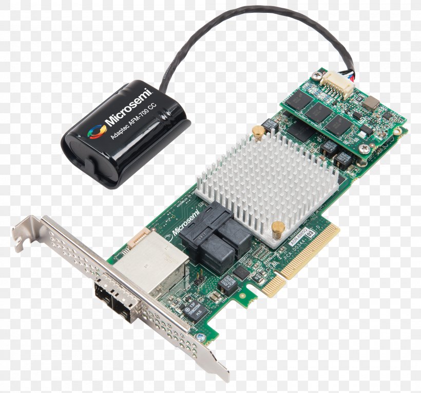 Adaptec Serial Attached SCSI RAID Disk Array Controller, PNG, 2100x1958px, Adaptec, Adapter, Cable, Computer, Computer Component Download Free