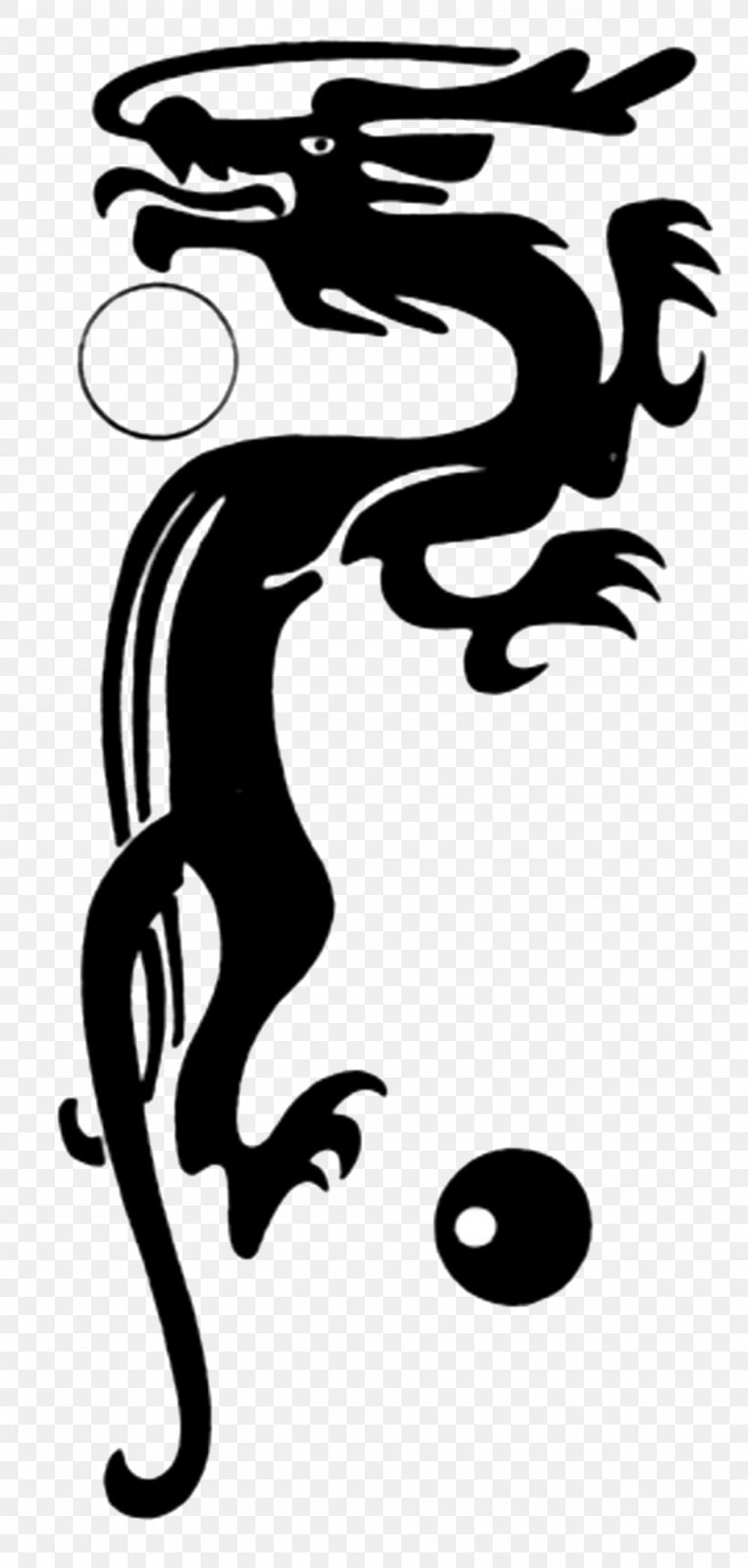 Chinese Dragon Silhouette, PNG, 1000x2095px, Chinese Dragon, Art, Black, Black And White, Cartoon Download Free
