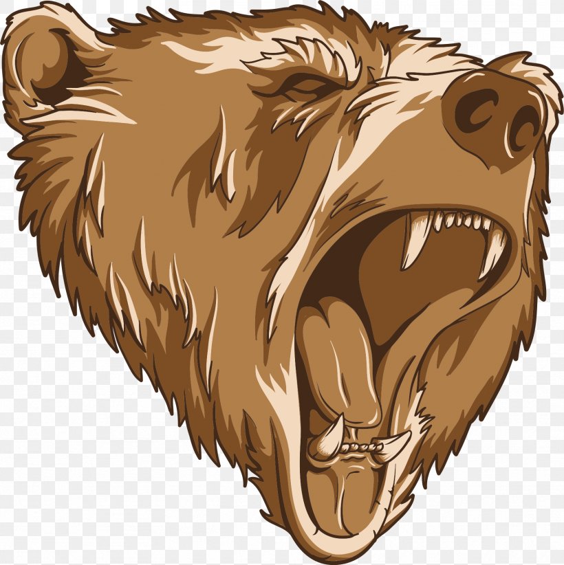 Grizzly Bear Growling Clip Art, PNG, 1768x1773px, Bear, Animal, Bear ...