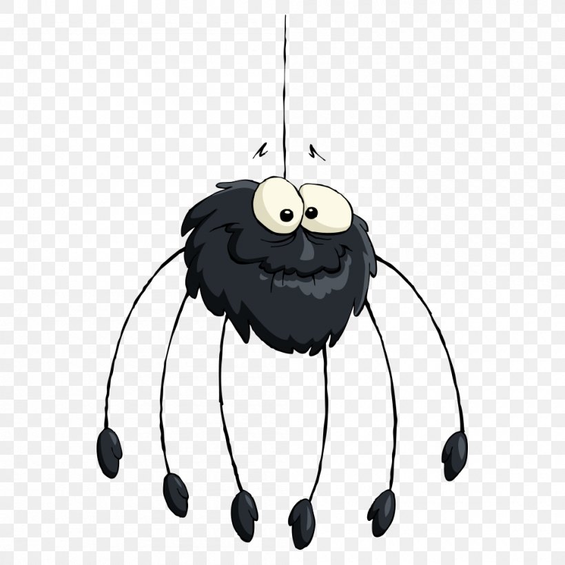Spider Cartoon Illustration, PNG, 1000x1000px, Spider, Animation, Black, Can Stock Photo, Cartoon Download Free